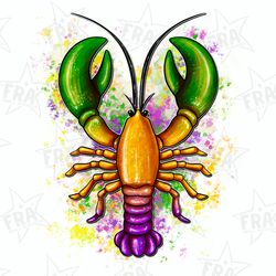 mardi gras crawfish png sublimation design download, happy mardi gras png, mardi gras carnaval png, sublimate designs do