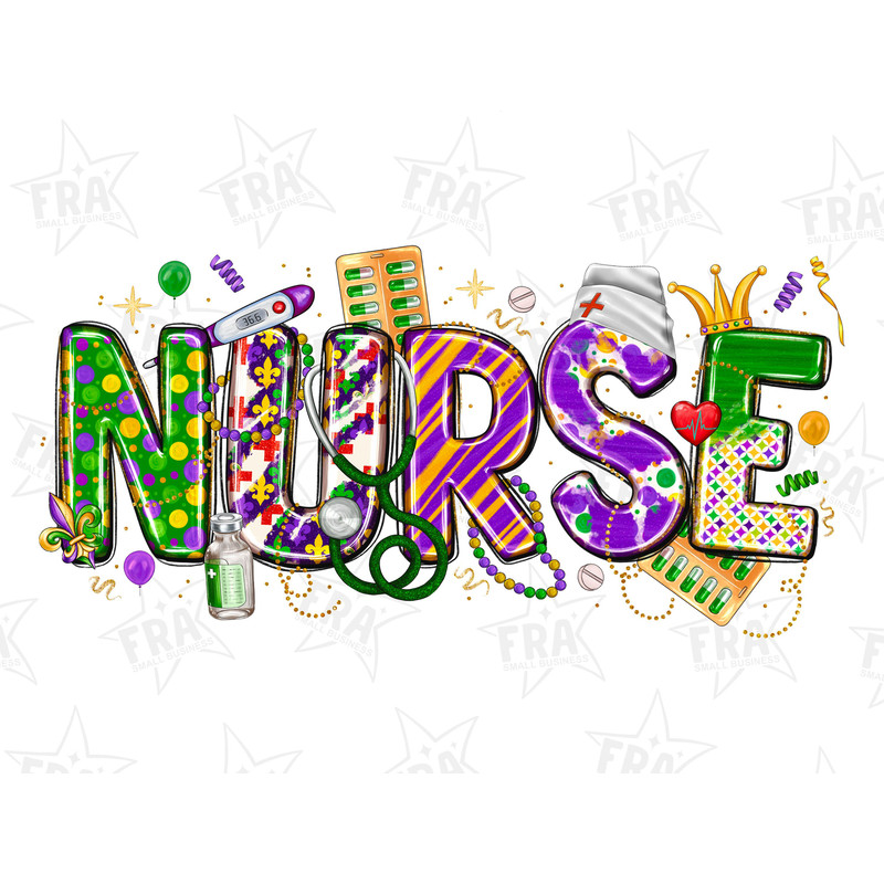 Mardi Gras Nurse Png, Sublimation Design Download, Happy Mardi Gras Png, Nurse Life Png, Nurse Png, Nursing Png, Sublimate Designs Download 1.jpg