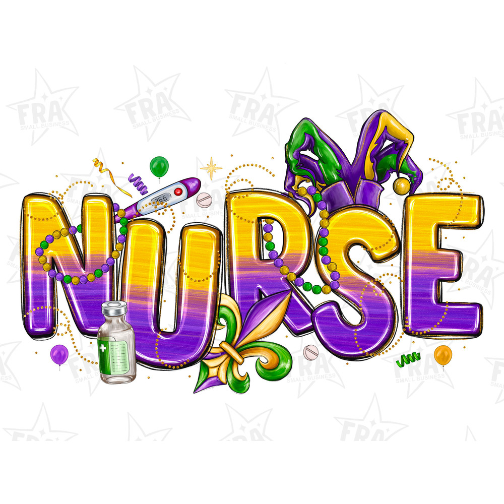 Mardi Gras Nurse Png, Sublimation Design Download, Happy Mardi Gras Png, Nurse Life Png, Nurse Png, Nursing Png, Sublimate Designs Download.jpg