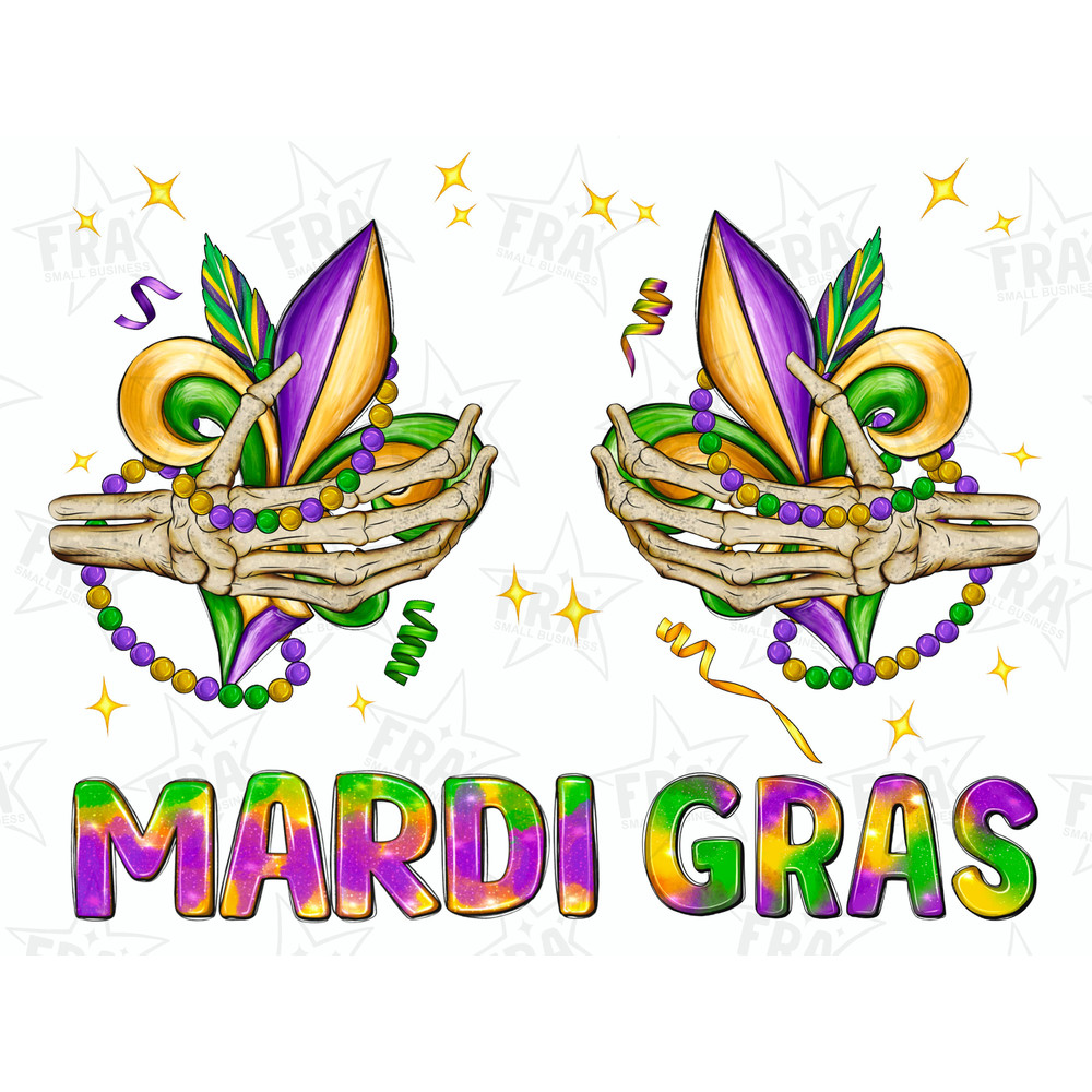 Mardi Gras skeleton hands fleur de lis png sublimation design download, Happy Mardi Gras png, Mardi Gras carnaval png, sublimate download.jpg