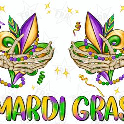 mardi gras skeleton hands png sublimation design download, happy mardi gras png, mardi gras carnival png, sublimate desi