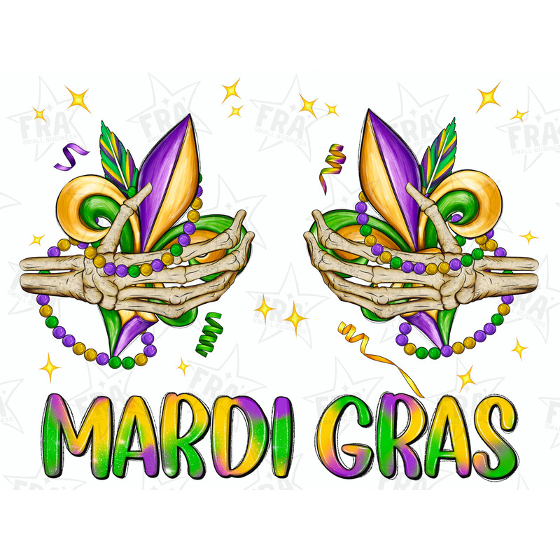 Mardi Gras skeleton hands png sublimation design download, Happy Mardi Gras png, Mardi Gras carnival png, sublimate designs download.jpg