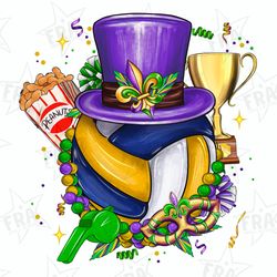 mardi gras volleyball png sublimation design download, mardi gras png, mardi gras game,volleyball mama png,volleyball pn