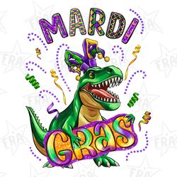 mardi saurus rex png sublimation design download, dinosaur dino png, mardi gras png, western, happy mardi gras, sublimat