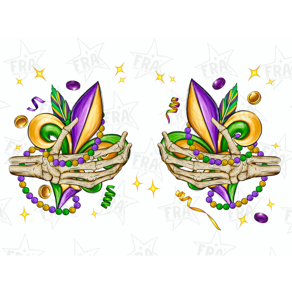 Skeleton with Fleur De Lis Mardi Gras png sublimation design download, Happy Mardi Gras png,Mardi Gras skeleton hands png,sublimate download.jpg