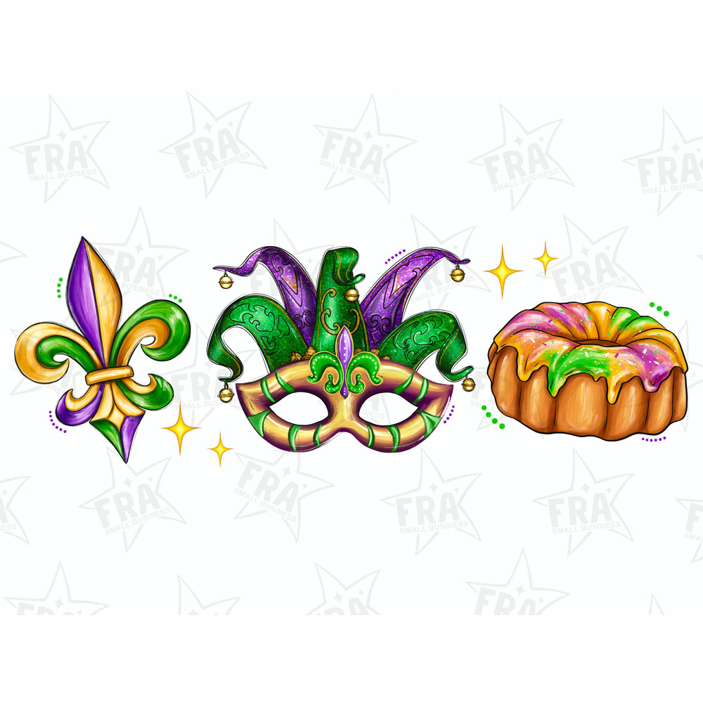 Watercolor Mardi Gras PNG , Happy Mardi Gras png, Fleur de lis png design, Mardi Gras Mask Png, King Cake Png, Mardi Gras festival png.jpg