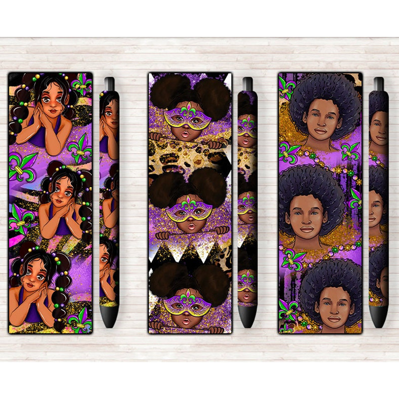 Afro little girl Png, Mardi Gras Pen Wraps Png, girl Pen png Wrap Png, afro girl Png,Leopard Pen Wrap,Pen Wrap,Digital Download.jpg