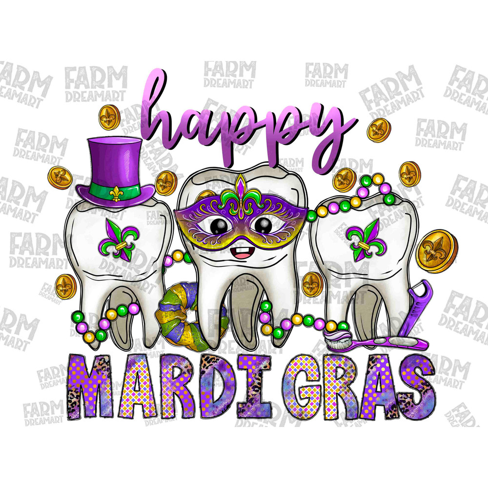 Happy mardi gras Dentist png sublimation design download, mardi gras png, dental png, Dentist life png, sublimate designs download.jpg
