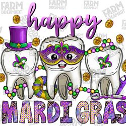 happy mardi gras dentist png sublimation design download, mardi gras png, dental png, dentist life png, sublimate design