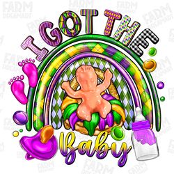 mardi gras i got the baby png, mardi gras png, mardi gras,nola png,mardi gras hat,rainbow png, crawfish design,western,d
