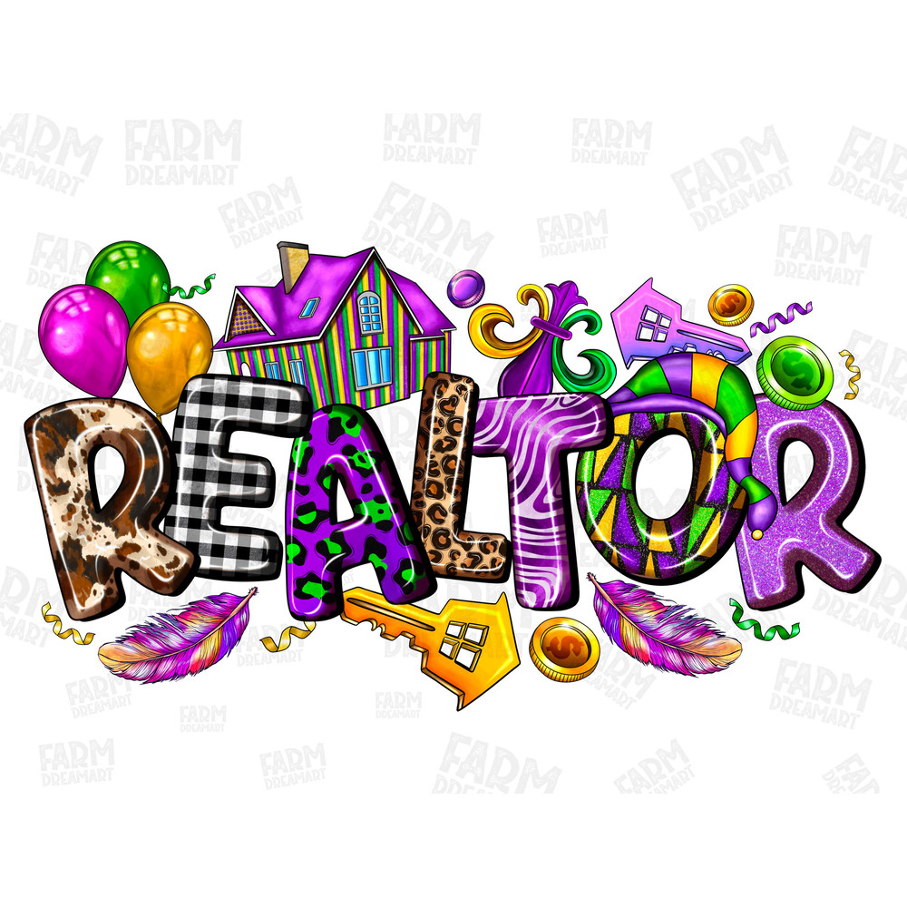 Realtor Mardi Gras png sublimation design download, Happy Mardi Gras png, Mardi Gras Carnaval png, Realtor png, sublimate designs download.jpg