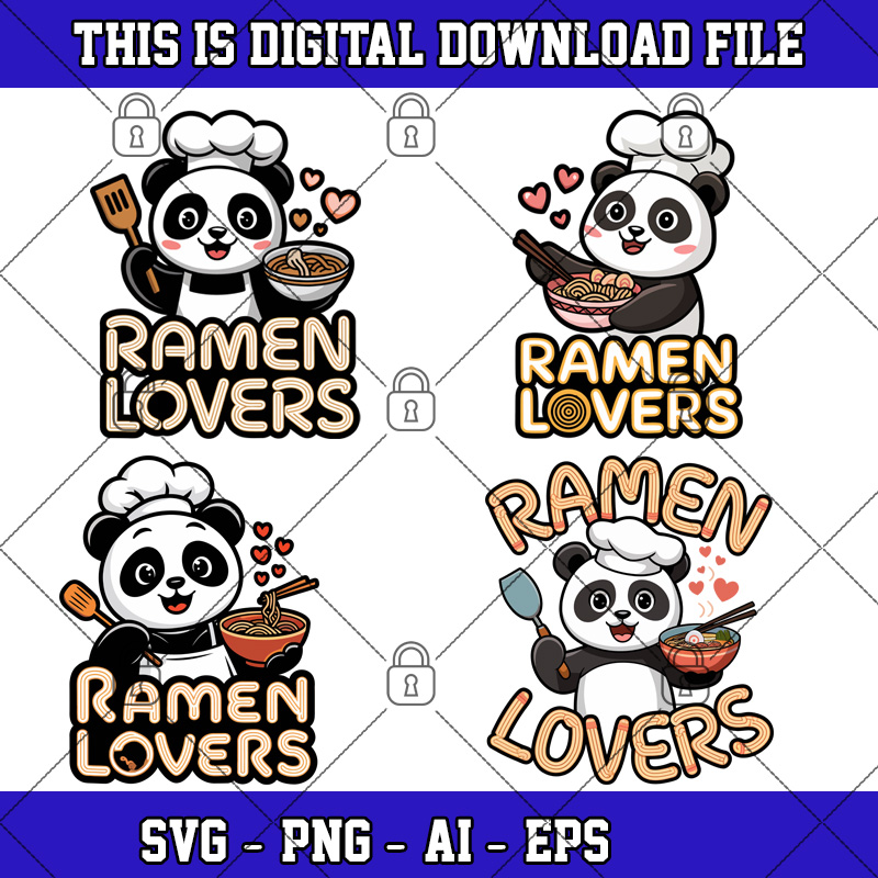 RAMEN LOVERS SVG TShirt Mug SVG TShirt Sublimation Design Instant Digital Download SVG 0