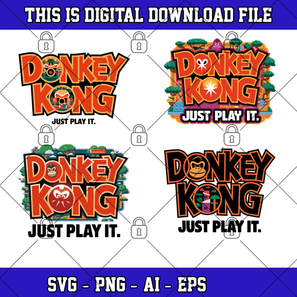 Donkey Kong SVG TShirt Mug SVG TShirt Sublimation Design Instant Digital Download SVG 0