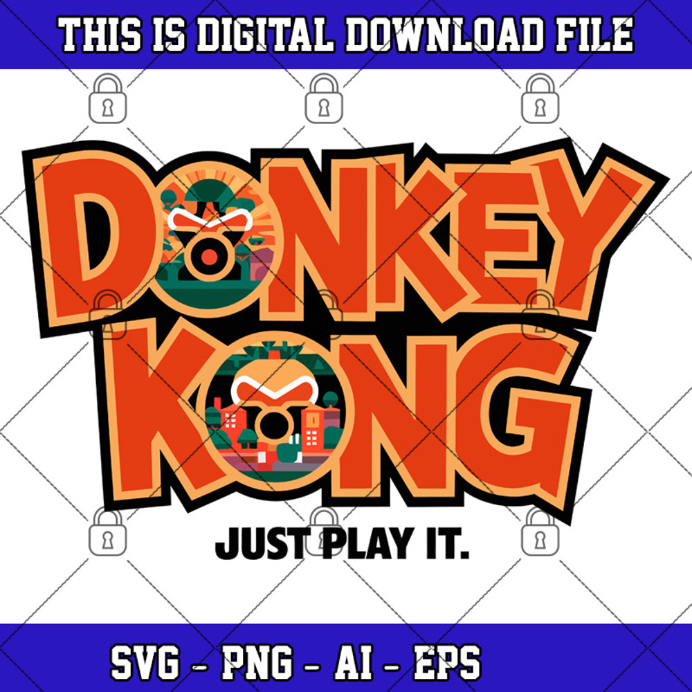 Donkey Kong SVG TShirt Mug SVG TShirt Sublimation Design Instant Digital Download SVG 1
