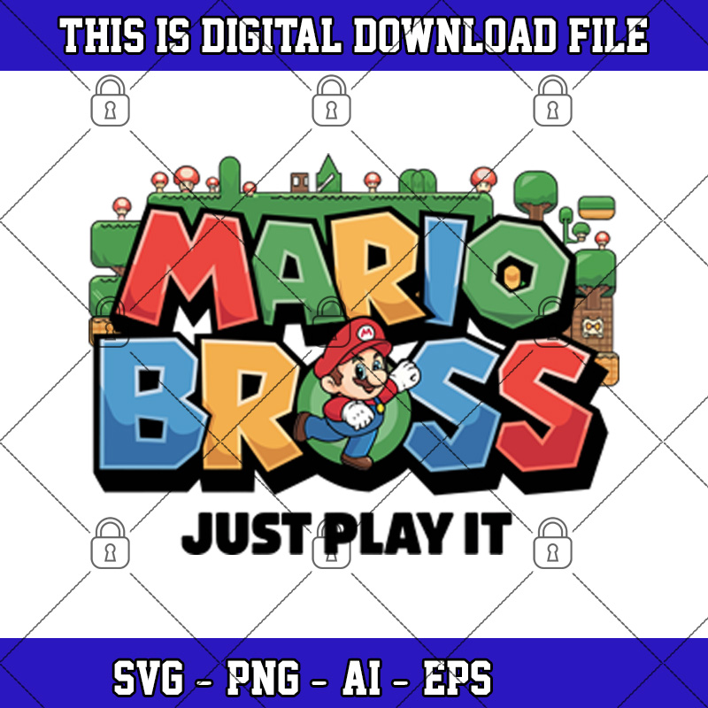 Mario Bross SVG TShirt Mug SVG TShirt Sublimation Design Instant Digital Download SVG 2