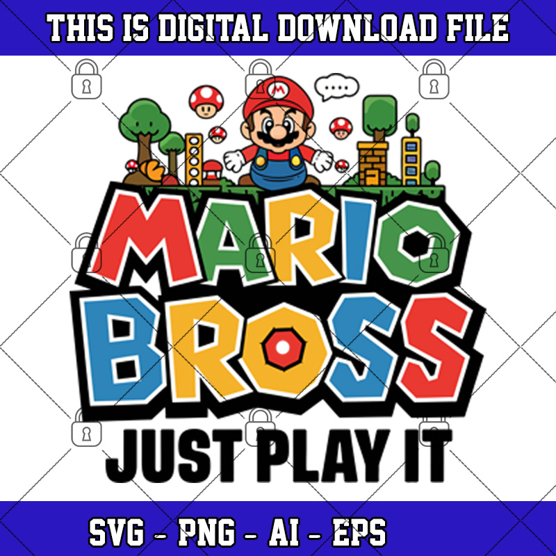 Mario Bross SVG TShirt Mug SVG TShirt Sublimation Design Instant Digital Download SVG 3