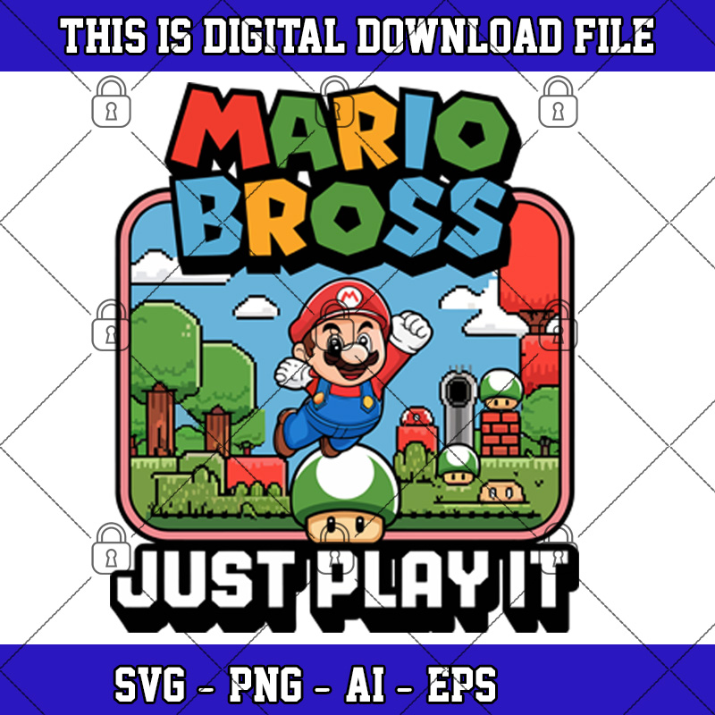 Mario Bross SVG TShirt Mug SVG TShirt Sublimation Design Instant Digital Download SVG 4