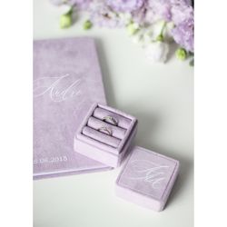 Personalized wedding ring box, ring box for with a monogram, weddind accessories, wedding gift