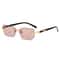 Rimless Rectangle Fashion Sunglasses Popular Small Square Shades For Women And Men Perfect For Summ 11