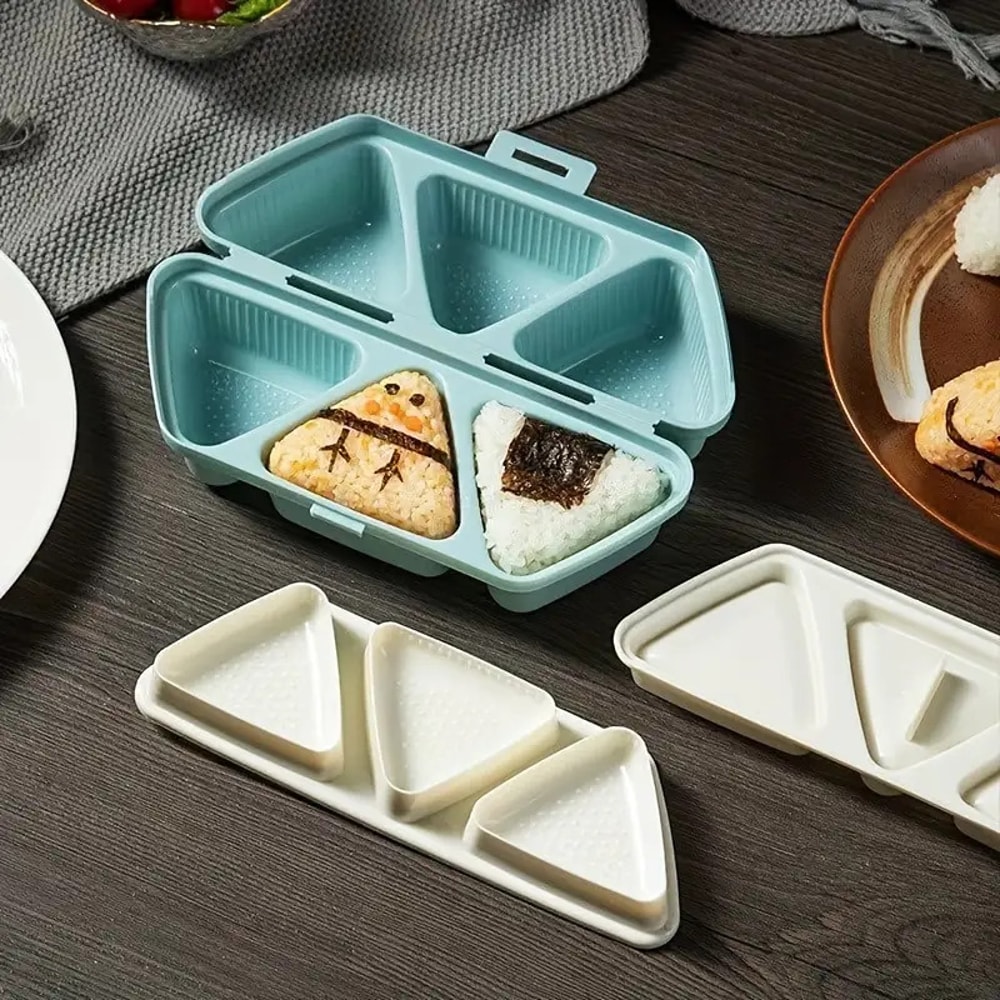 Triangle Bento Box Mold Tool, 6 Grids Sushi Mould, Onigiri Rice Ball Bento Accessories