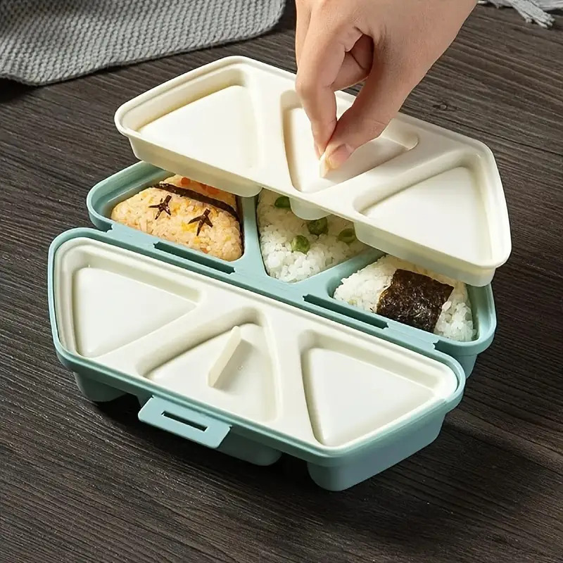 Triangle Bento Box Mold Tool, 6 Grids Sushi Mould, Onigiri Rice Ball Bento Accessories