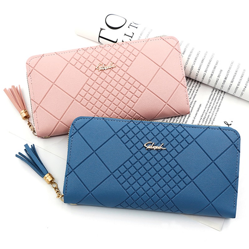 Women Long PU Leather Clutch Wallet Zipper Coin Purse With Card Holder Money Pocket 3