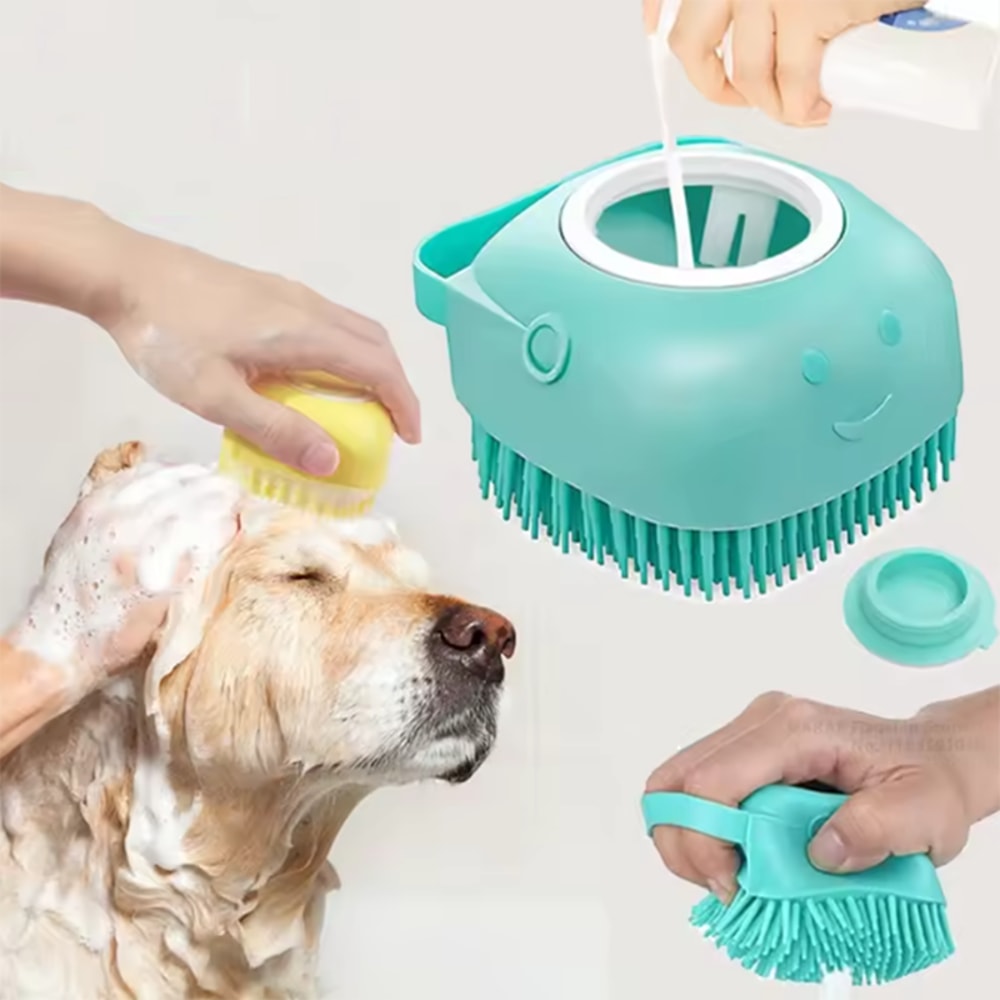 Soft Silicone Pet Accessories, Bath Massage Brush, Multifunctional Puppy Dog Cat Tools