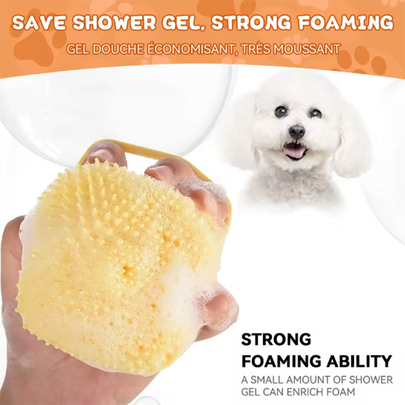 Soft Silicone Pet Accessories, Bath Massage Brush, Multifunctional Puppy Dog Cat Tools