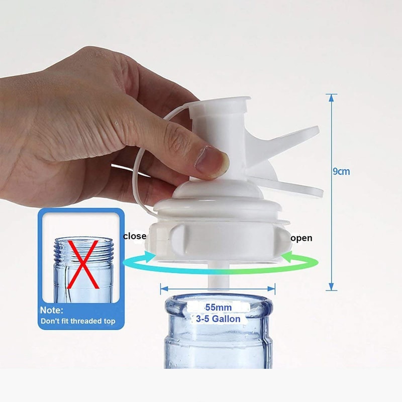 Water Dispenser Spout Bottle Cap, Reusable Plastic Spigot Faucet, Ideal for Office and School Use