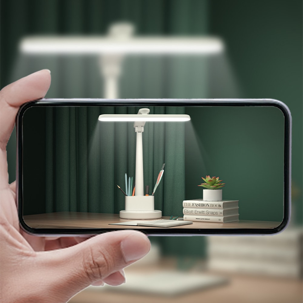 Foldable LED Desk Lamp with Rechargeable Battery, USB Powered, Eye Protection for Students, Bedroom Table Light