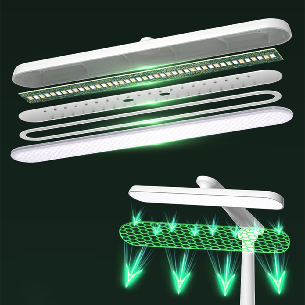 Foldable LED Desk Lamp with Rechargeable Battery, USB Powered, Eye Protection for Students, Bedroom Table Light