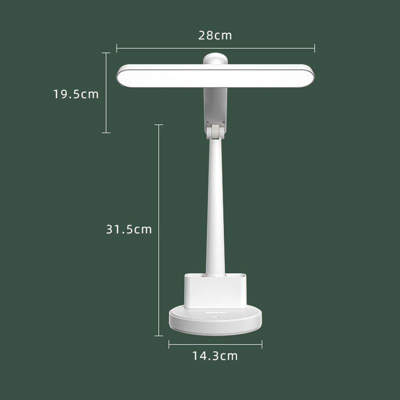 Foldable LED Desk Lamp with Rechargeable Battery, USB Powered, Eye Protection for Students, Bedroom Table Light