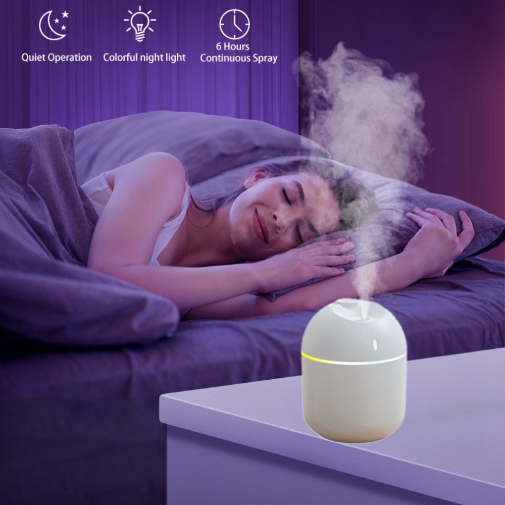 USB Humidifier Cool Mist Aroma Diffuser With LED Night Light And Poweroff Protection For Home And O 2