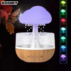 rain cloud humidifier, colorful mushroom cloud, raindrop atmosphere lamp, essential oil diffuser for aromatherapy