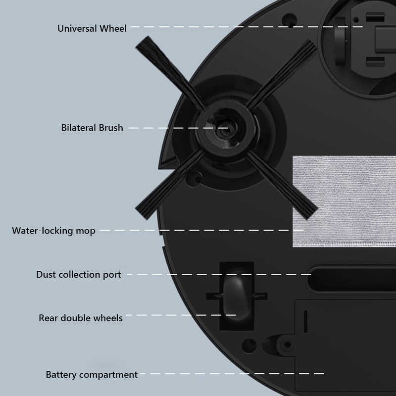 Automatic Robot Vacuum Cleaner, Smart Sweeping Cleaning Machine, USB Floor Sweeping and Mopping