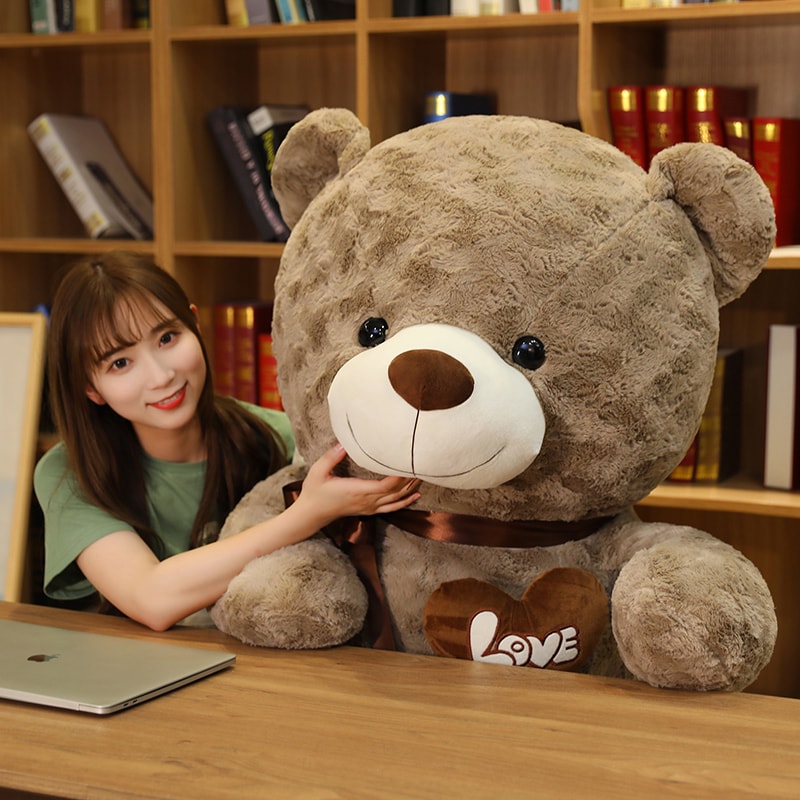 High Quality Teddy Bear With Love Colors Stuffed Animals Plush Toys Doll Pillow Kids Lovers Birthda 4