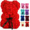 Teddy Bear With Eternal Rose Artificial Flower Gifts For Mom Valentines Day Mothers Day Anniversary 0
