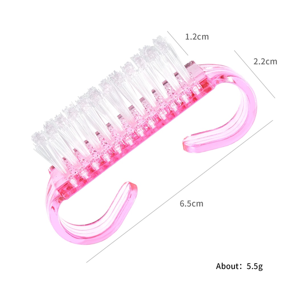 Pink Acrylic Nail Brushes 1520Pcs Nail Art Manicure Pedicure Soft Cleaning Tools Set 3