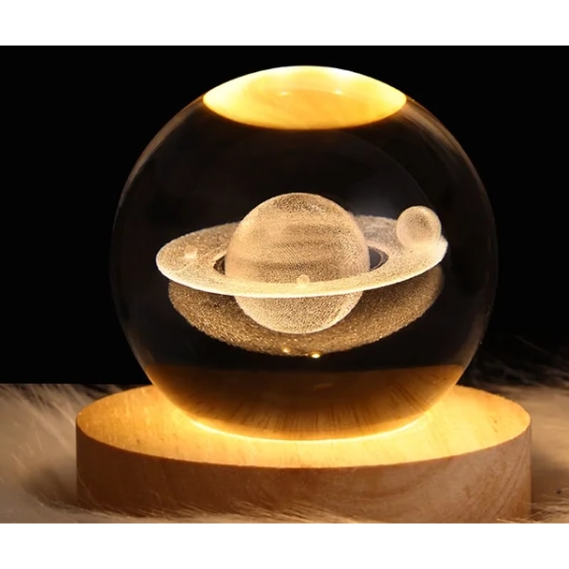 3D Moon Planet Galaxy LED Crystal Ball Toys Table Lamp Kids Educational Gifts Party Decor For Birth 5