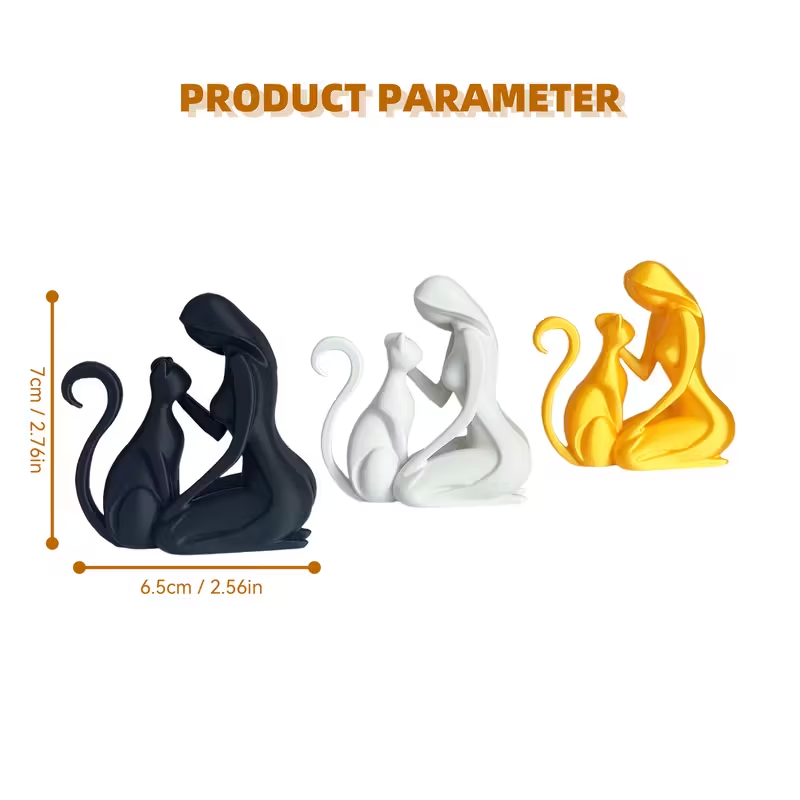 Feminine Style Ornaments Cute Kitten Home Decorations Perfect Christmas Gifts 4