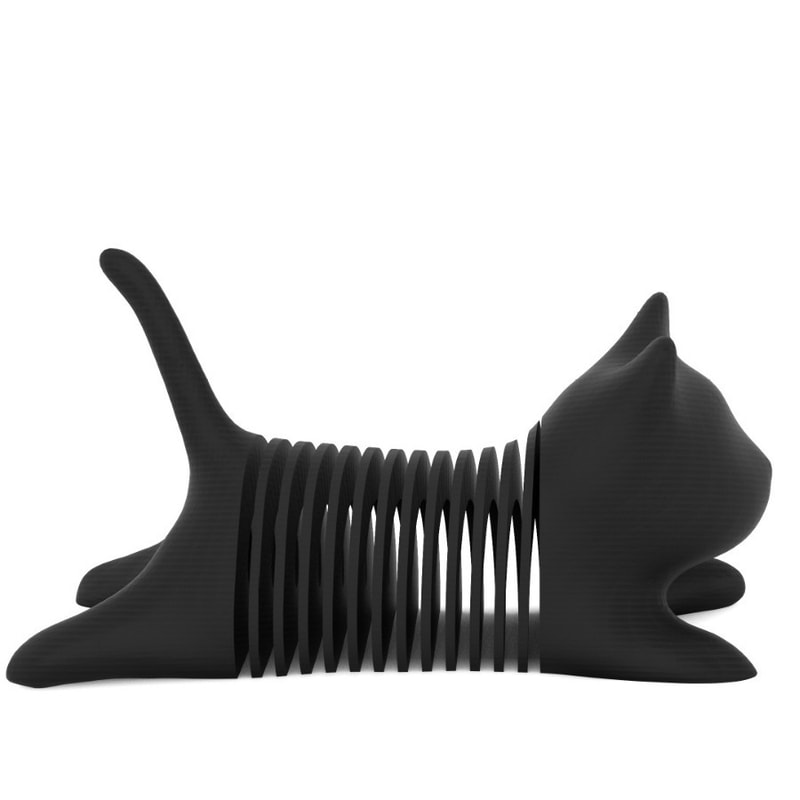 Cute Printed Spring Cat Desktop Ornament Christmas Office Decor Novelty Home Gift 5