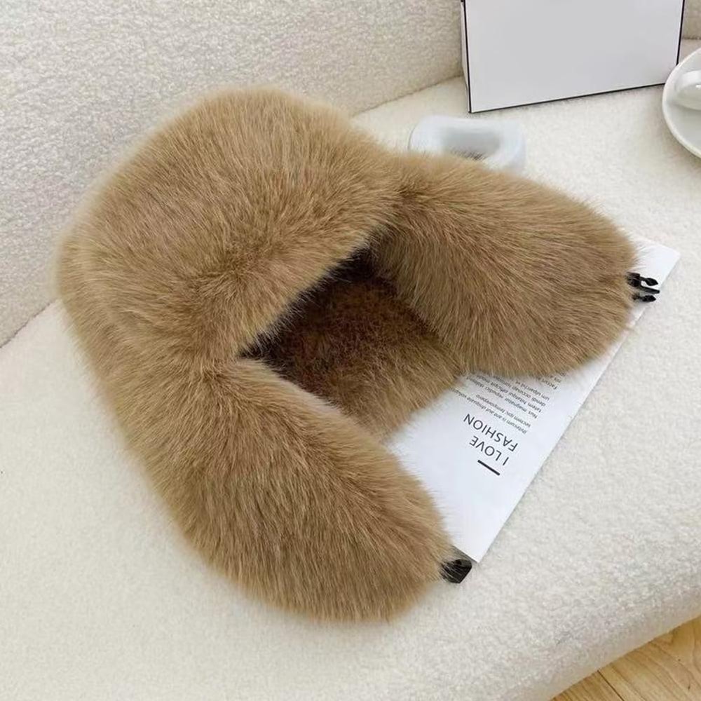 Windproof Earflap Cap, Thickened Faux Fur Bomber Hat, Ear Protection for Winter