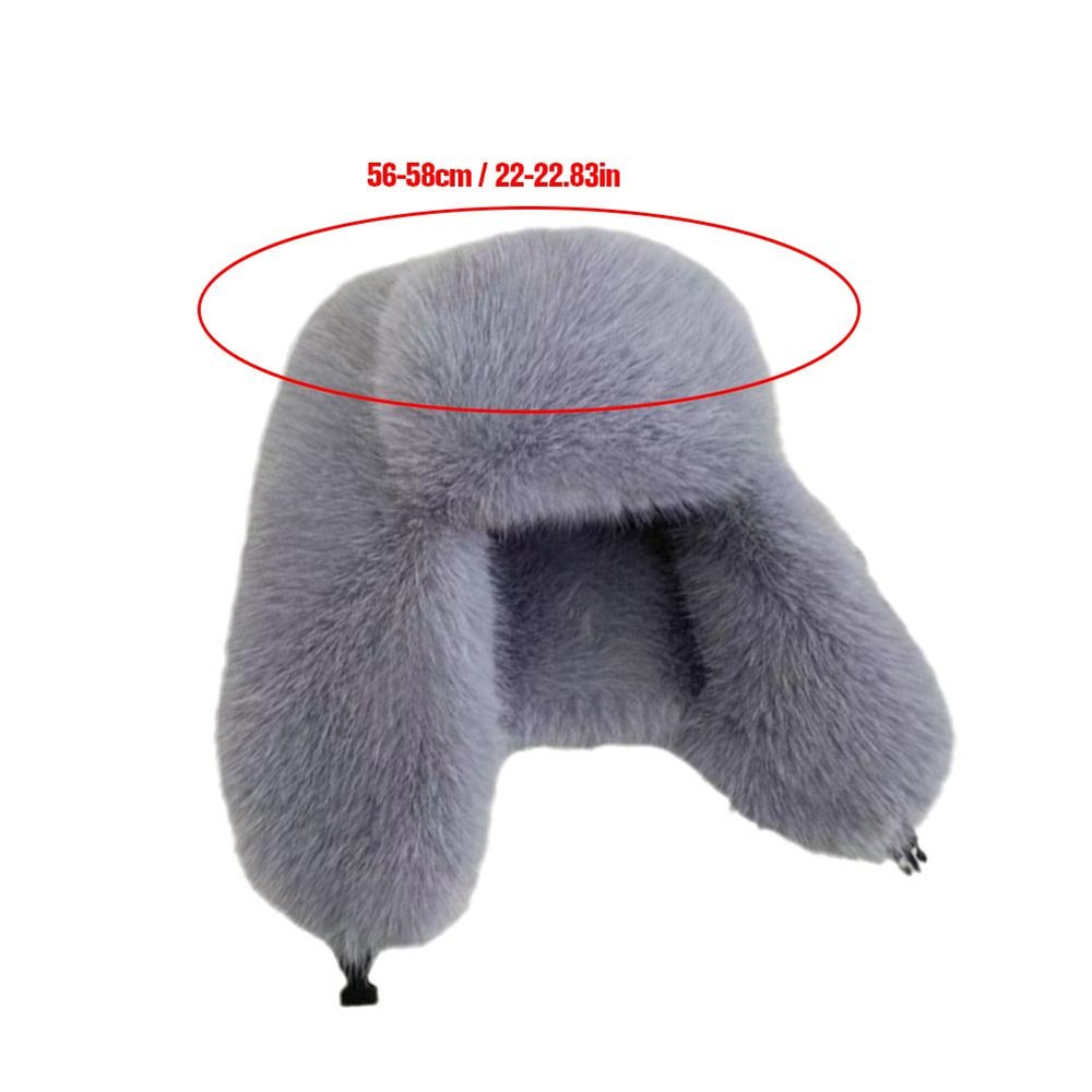 Windproof Earflap Cap, Thickened Faux Fur Bomber Hat, Ear Protection for Winter
