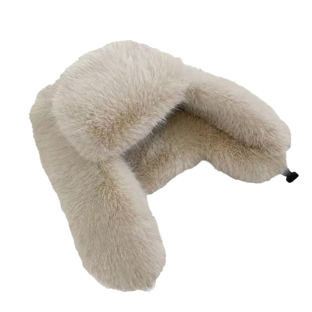 Windproof Earflap Cap, Thickened Faux Fur Bomber Hat, Ear Protection for Winter