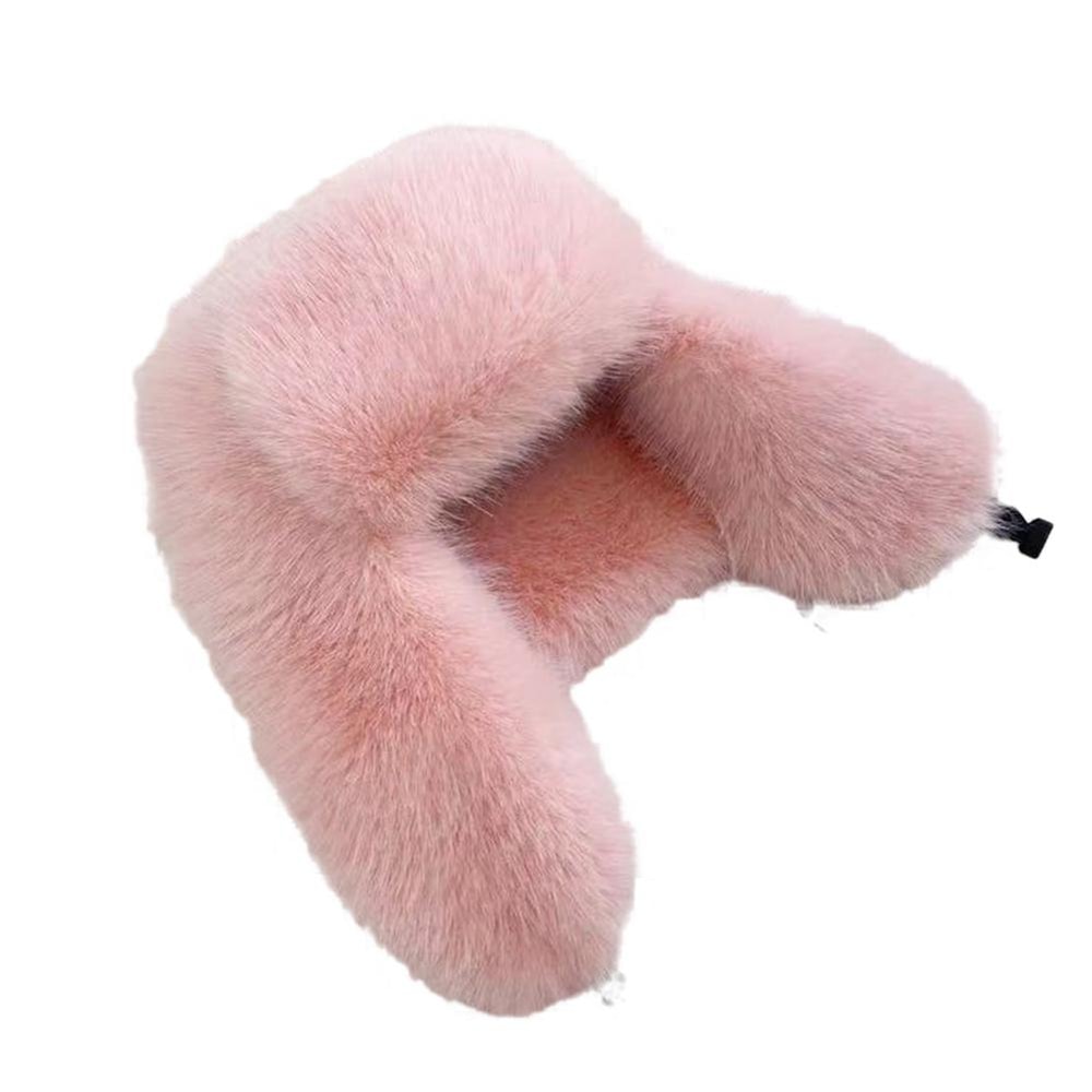 Windproof Earflap Cap, Thickened Faux Fur Bomber Hat, Ear Protection for Winter