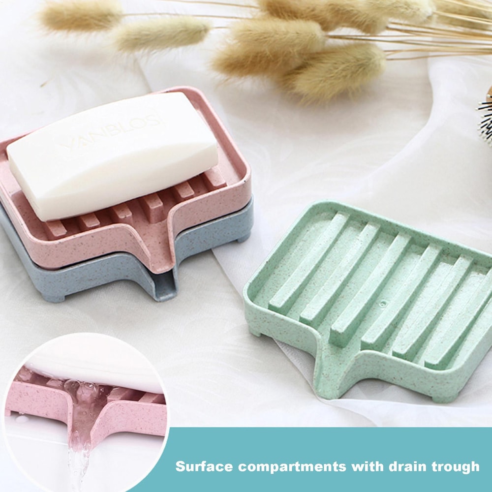 Multipurpose Soap Dish with Drain, household soap tray, bathroom accessories, shower soap storage rack