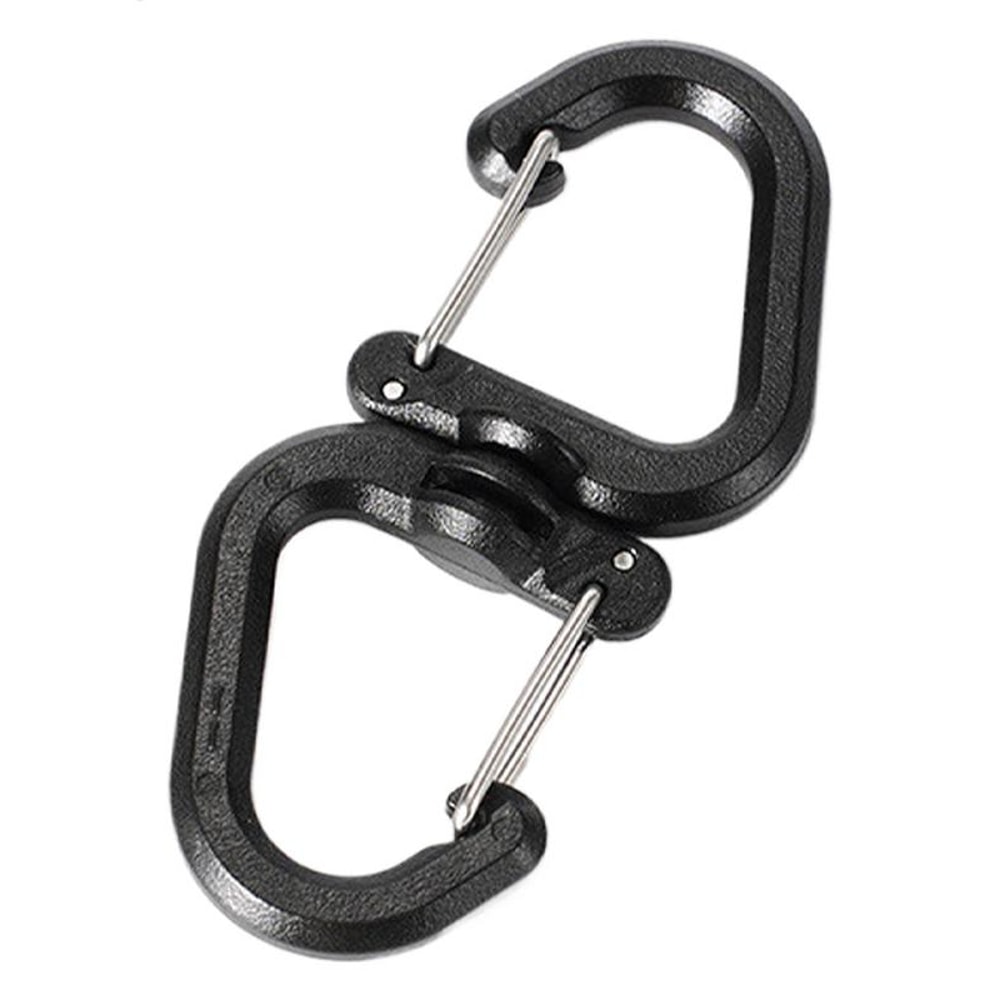 Portable S Chain Hook, Backpacks Carabiner with Degree Swivels, Camping Double Hook, Backpacks Buckles