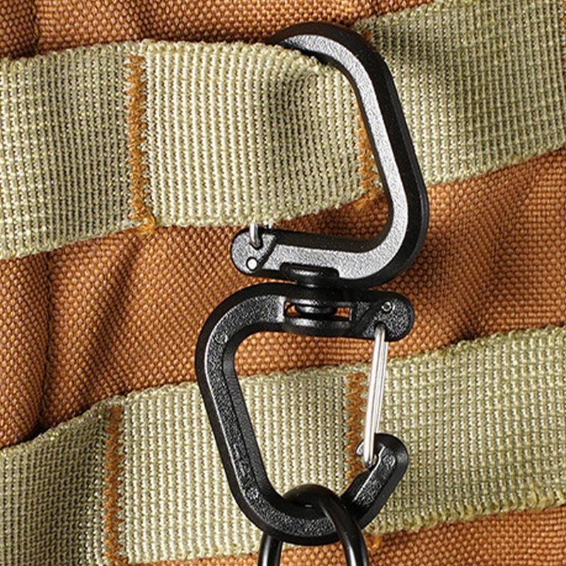 Portable S Chain Hook, Backpacks Carabiner with Degree Swivels, Camping Double Hook, Backpacks Buckles