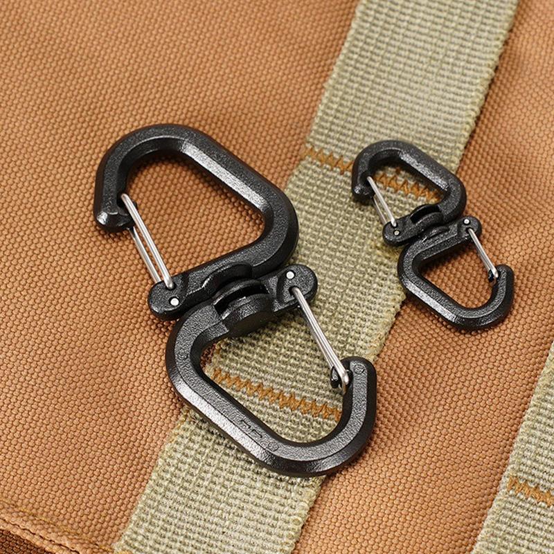 Portable S Chain Hook, Backpacks Carabiner with Degree Swivels, Camping Double Hook, Backpacks Buckles