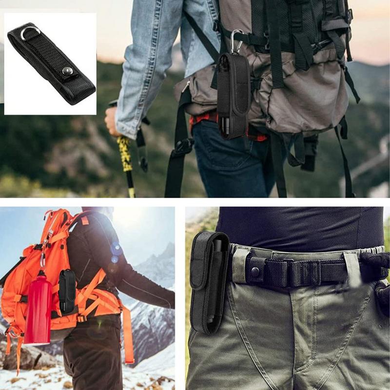 LED Torch Nylon Protective Cover, LED Torch Cover, Flashlight Pouch for Hunting Camping Outdoor Hiking